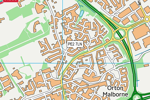 PE2 7LN map - OS VectorMap District (Ordnance Survey)