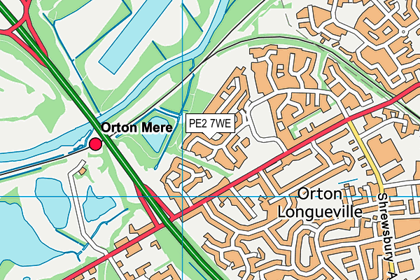 PE2 7WE map - OS VectorMap District (Ordnance Survey)