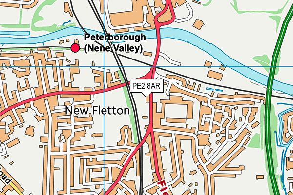 PE2 8AR map - OS VectorMap District (Ordnance Survey)