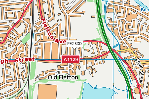 PE2 8DD map - OS VectorMap District (Ordnance Survey)