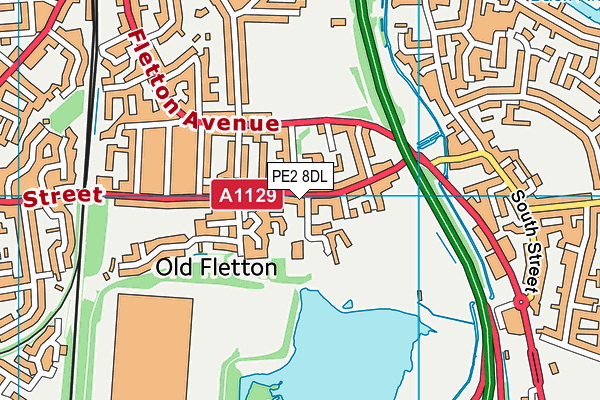 PE2 8DL map - OS VectorMap District (Ordnance Survey)