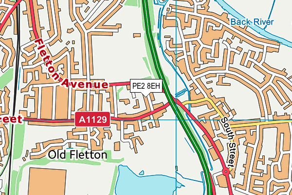 PE2 8EH map - OS VectorMap District (Ordnance Survey)