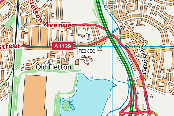 PE2 8EQ map - OS VectorMap District (Ordnance Survey)