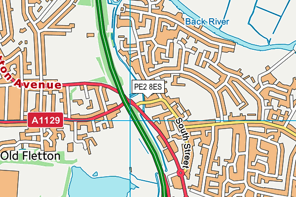 PE2 8ES map - OS VectorMap District (Ordnance Survey)