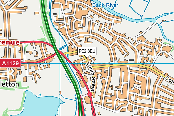 PE2 8EU map - OS VectorMap District (Ordnance Survey)