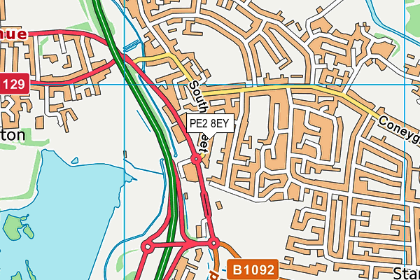 PE2 8EY map - OS VectorMap District (Ordnance Survey)