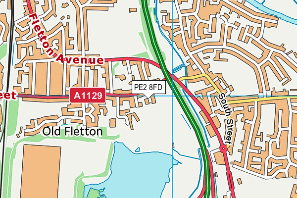 PE2 8FD map - OS VectorMap District (Ordnance Survey)