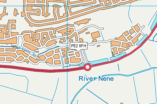 PE2 8FH map - OS VectorMap District (Ordnance Survey)