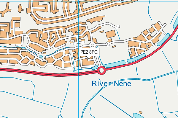 PE2 8FQ map - OS VectorMap District (Ordnance Survey)