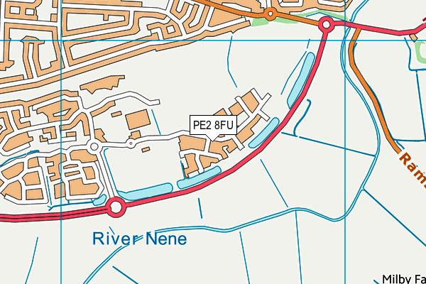 PE2 8FU map - OS VectorMap District (Ordnance Survey)