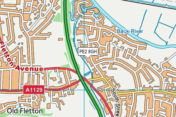 PE2 8GH map - OS VectorMap District (Ordnance Survey)