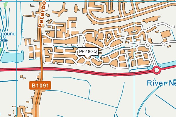 PE2 8GQ map - OS VectorMap District (Ordnance Survey)