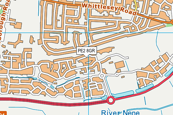 PE2 8GR map - OS VectorMap District (Ordnance Survey)