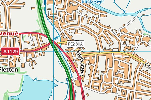 PE2 8HA map - OS VectorMap District (Ordnance Survey)