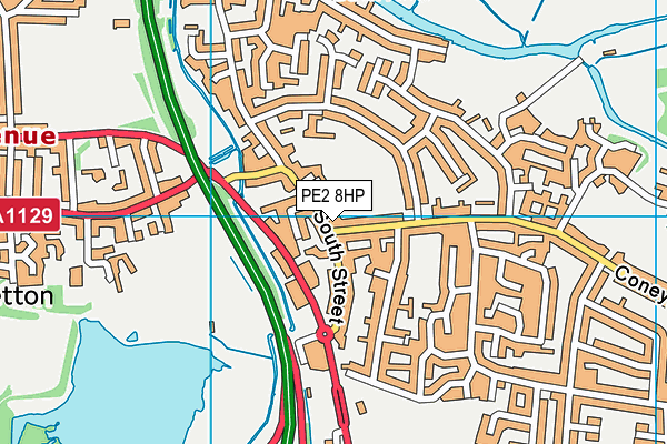 PE2 8HP map - OS VectorMap District (Ordnance Survey)