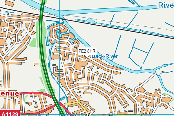 PE2 8HR map - OS VectorMap District (Ordnance Survey)