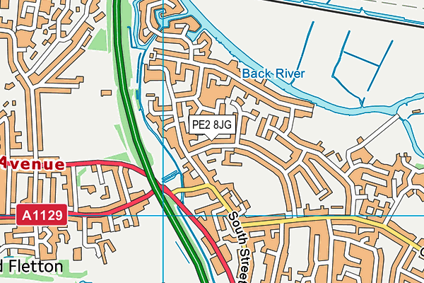 Stanground St Johns CofE Primary School map (PE2 8JG) - OS VectorMap District (Ordnance Survey)