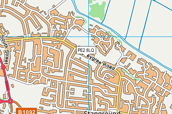 PE2 8LQ map - OS VectorMap District (Ordnance Survey)
