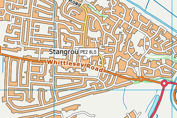 PE2 8LS map - OS VectorMap District (Ordnance Survey)