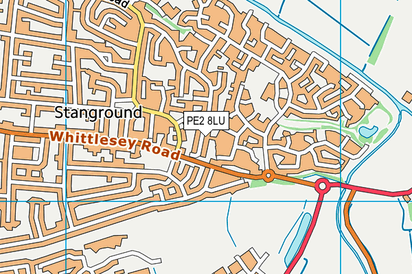 PE2 8LU map - OS VectorMap District (Ordnance Survey)