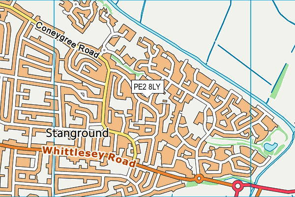 PE2 8LY map - OS VectorMap District (Ordnance Survey)