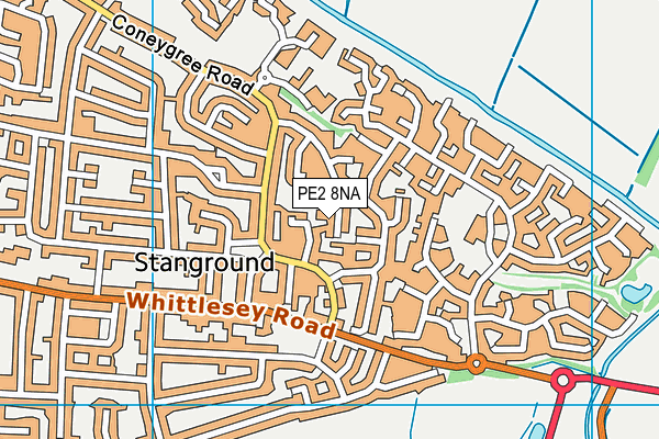 PE2 8NA map - OS VectorMap District (Ordnance Survey)