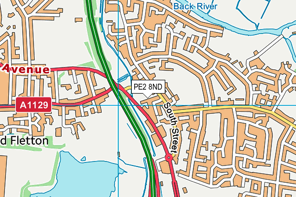 PE2 8ND map - OS VectorMap District (Ordnance Survey)