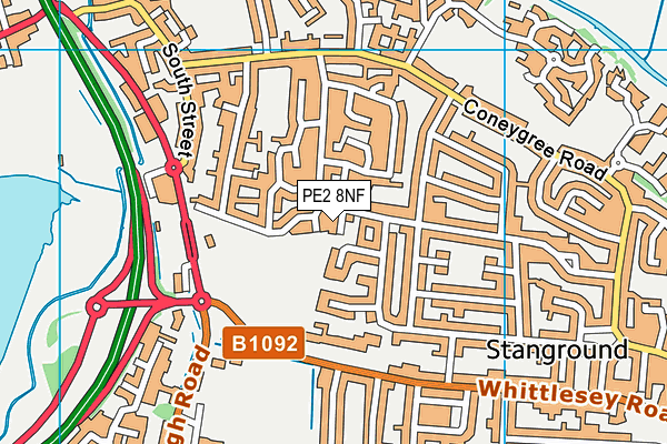 PE2 8NF map - OS VectorMap District (Ordnance Survey)