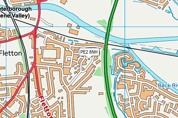 PE2 8NH map - OS VectorMap District (Ordnance Survey)