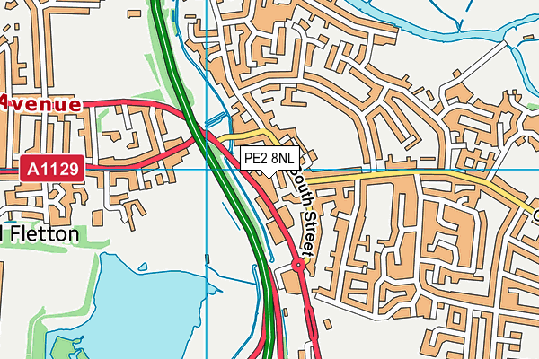 PE2 8NL map - OS VectorMap District (Ordnance Survey)