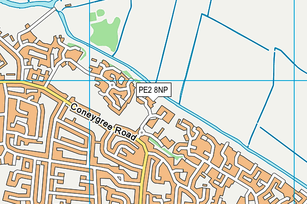 PE2 8NP map - OS VectorMap District (Ordnance Survey)