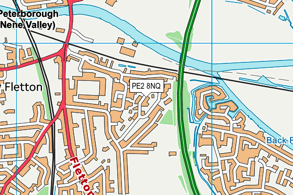 PE2 8NQ map - OS VectorMap District (Ordnance Survey)