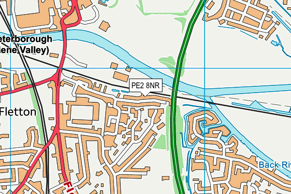 PE2 8NR map - OS VectorMap District (Ordnance Survey)