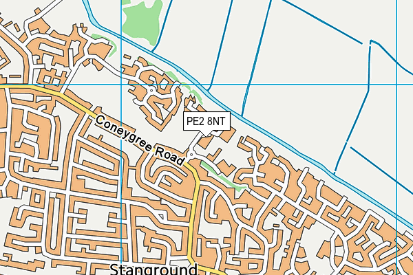 PE2 8NT map - OS VectorMap District (Ordnance Survey)