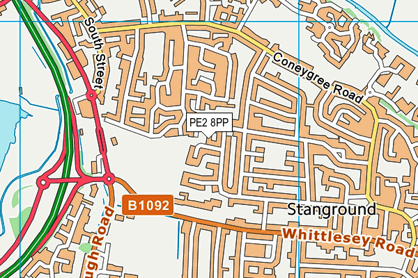 PE2 8PP map - OS VectorMap District (Ordnance Survey)