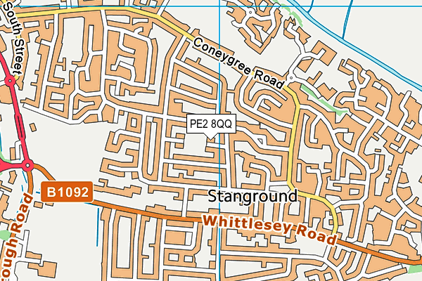 PE2 8QQ map - OS VectorMap District (Ordnance Survey)