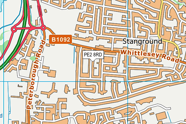 PE2 8RD map - OS VectorMap District (Ordnance Survey)