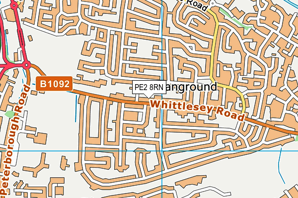 PE2 8RN map - OS VectorMap District (Ordnance Survey)