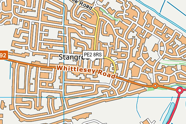 PE2 8RS map - OS VectorMap District (Ordnance Survey)