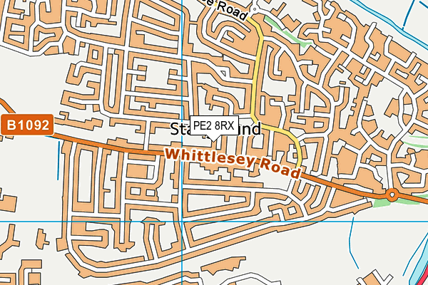 PE2 8RX map - OS VectorMap District (Ordnance Survey)