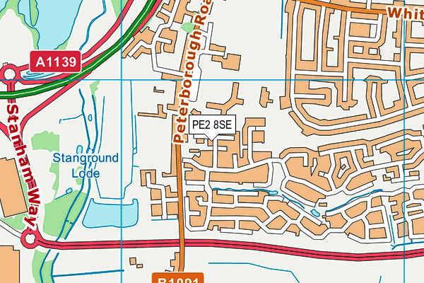 PE2 8SE map - OS VectorMap District (Ordnance Survey)