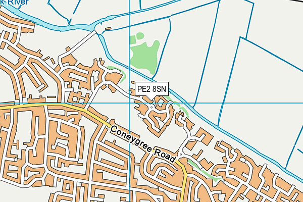 PE2 8SN map - OS VectorMap District (Ordnance Survey)