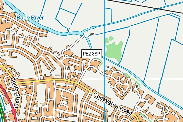 PE2 8SP map - OS VectorMap District (Ordnance Survey)