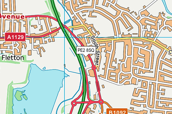 PE2 8SQ map - OS VectorMap District (Ordnance Survey)