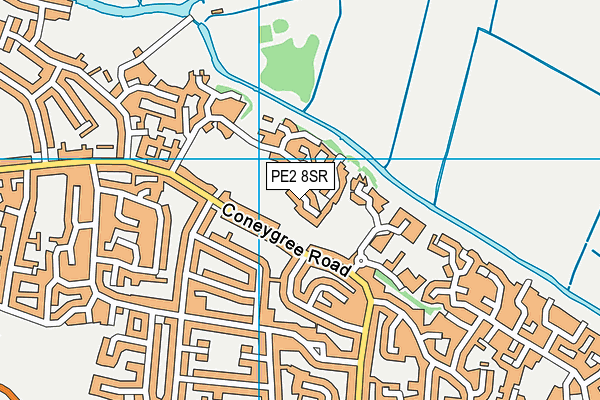 PE2 8SR map - OS VectorMap District (Ordnance Survey)