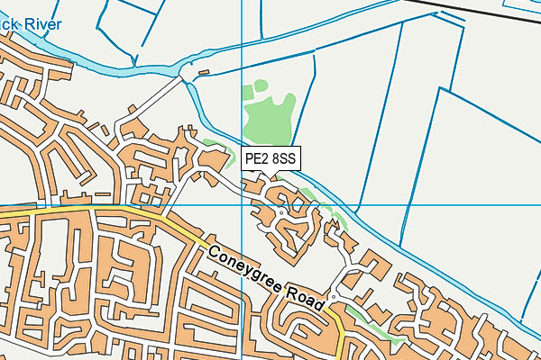 PE2 8SS map - OS VectorMap District (Ordnance Survey)