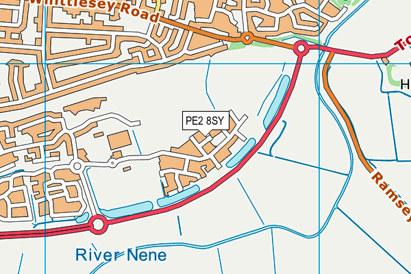 PE2 8SY map - OS VectorMap District (Ordnance Survey)