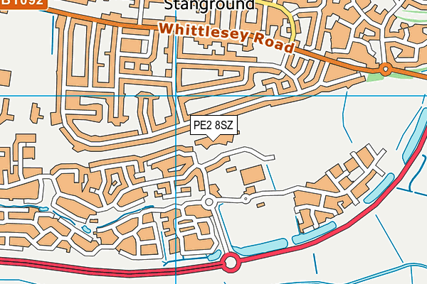 PE2 8SZ map - OS VectorMap District (Ordnance Survey)