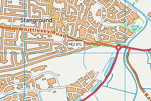 PE2 8TL map - OS VectorMap District (Ordnance Survey)