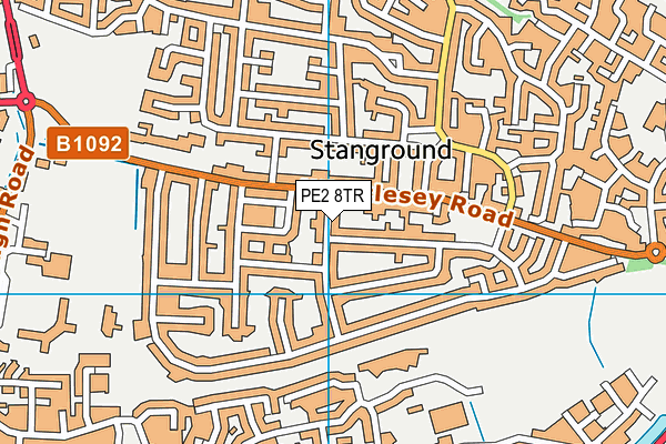 PE2 8TR map - OS VectorMap District (Ordnance Survey)